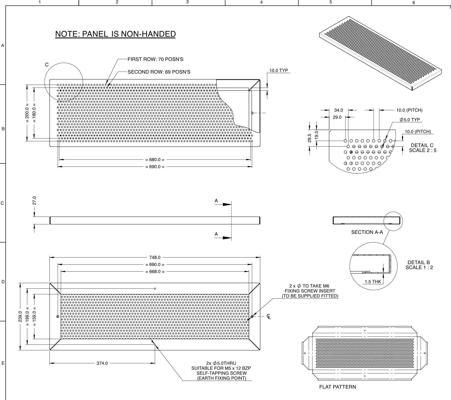 Fabrication component detail drawing.